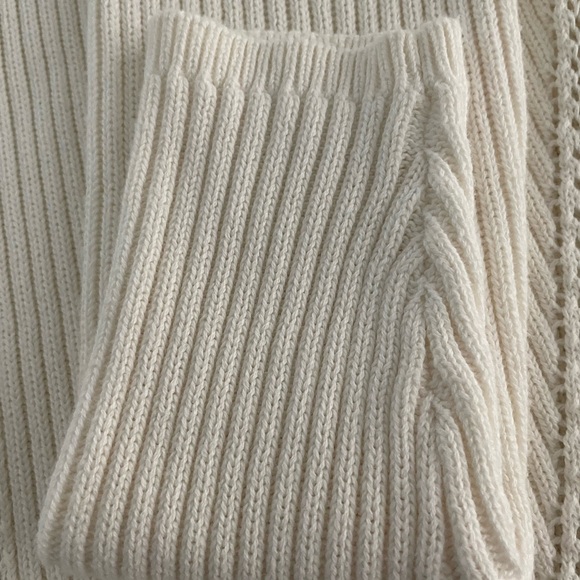Garnett Hill - size small - cream 100% cotton yarn sweater . New - Picture 3 of 4